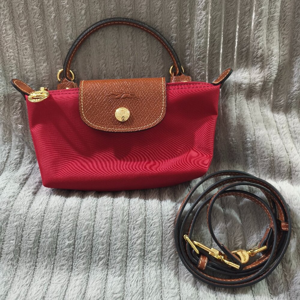 Longchamp Canvas And Leather Patchwork Mini Bag - image 1